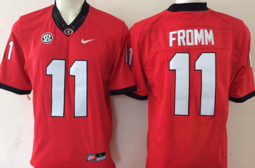 NCAA Men Georgia Bulldogs #11 Red fromm->ncaa teams->NCAA Jersey